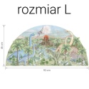 Naklejka ścienna Dinozaury w rozmiarze L – dekoracja do pokoju dziecka o wymiarach 92 x 46 cm.