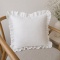 Poduszka dekoracyjna Linen White biała z naturalnego lnu