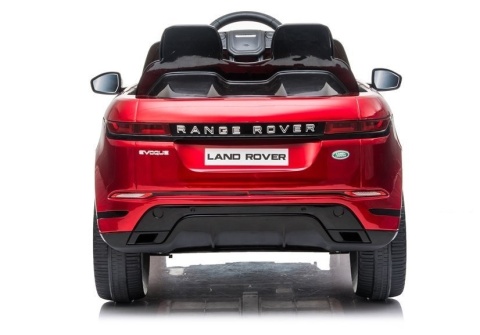 Samochód elektryczny dla dzieci Range Rover Evoque czerwony – widok z tyłu