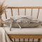 Poduszka lniana z troczkami linen natural – naturalny beżowo-szary len