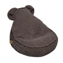 Pufa dla dziecka Teddy Aesthetic brązowa – miękkie sztruksowe siedzisko z uszkami misia