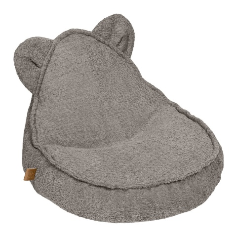 Szara pufa dziecięca Teddy Bearly boucle z uszkami misia do pokoju dziecka