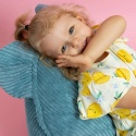 Pufa dla dziecka Sako Bag Teddy Aesthetic niebieska – miękkie siedzisko dziecięce w kształcie misia do pokoju dziecka