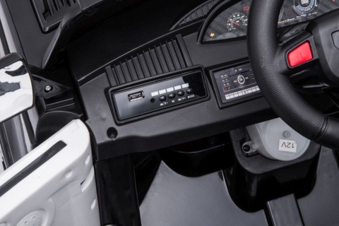 Panel muzyczny USB w policyjnym samochodzie elektrycznym dla dzieci