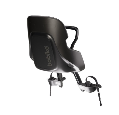Fotelik rowerowy przedni Bobike GO Mini czarny – widok z tyłu