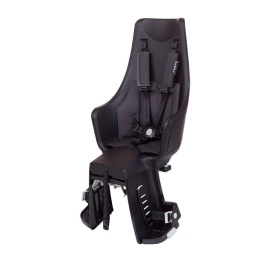 Czarny fotelik rowerowy Bobike Exclusive Maxi Plus 1P montowany do ramy