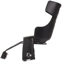 Bobike Exclusive Maxi Plus czarny fotelik rowerowy na ramę dla dziecka 9-22 kg z 5-punktowymi pasami bezpieczeństwa