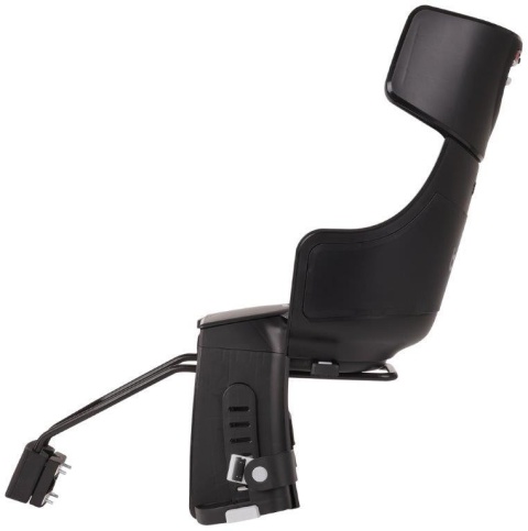 Bobike Exclusive Maxi Plus czarny fotelik rowerowy na ramę dla dziecka 9-22 kg z 5-punktowymi pasami bezpieczeństwa