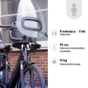 Bobike One Mini czarny fotelik rowerowy dla dziecka montowany z przodu roweru