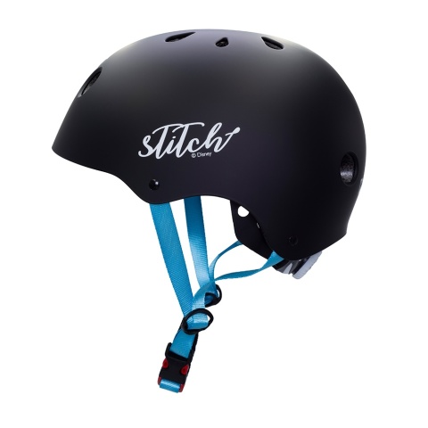 Kask ochronny dla dzieci Stitch czarny z logo Disney regulowany kask sportowy na rower i hulajnogę