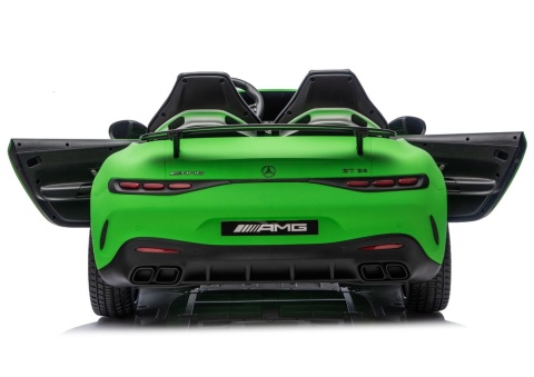 Mercedes GT63 AMG 24V dla dzieci widok z tyłu z otwieranymi drzwiami