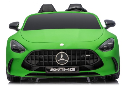 Mercedes GT63 AMG na akumulator dla dzieci matowy zielony widok z przodu