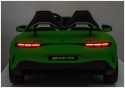 Mercedes GT63 AMG matowy zielony z tylnymi światłami LED dla dzieci