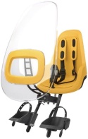 Bobike Mini One Mighty Mustard z osłoną przeciwwiatrową do przedniego fotelika rowerowego dla dziecka
