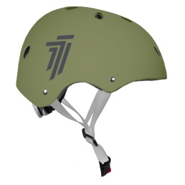 Kask ochronny dziecięcy Army Green 52-56 cm do jazdy na rowerze, hulajnodze, rolkach i deskorolce