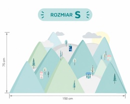 Naklejka ścienna góry miętowe rozmiar S 150x75 cm do pokoju dziecka