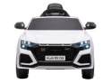 Białe Audi RS Q8 na akumulator dla dzieci – przedni grill i światła LED