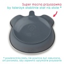 Spód silikonowej miski Miś Tum Tum z mocną przyssawką zapobiegającą przesuwaniu się podczas jedzenia