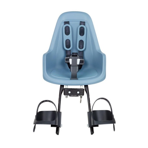 Fotelik rowerowy Bobike MINI ONE Blue montowany z przodu roweru dla dziecka