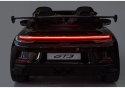 Tylne światła LED w czarnym aucie na akumulator Porsche GT3 dla dzieci