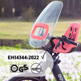 Bobike MINI ONE Coral fotelik rowerowy z certyfikatem bezpieczeństwa EN14344:2022