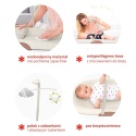 Najważniejsze funkcje maty do przewijania Shnuggle Squishy Ivory z pałąkiem i pasem bezpieczeństwa