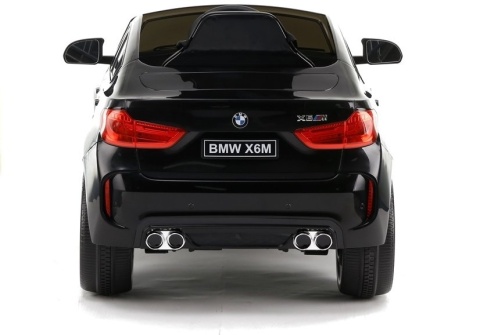 BMW X6M na akumulator dla dzieci czarne widok z tyłu