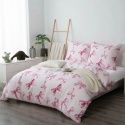 Komplet pościeli Bow Pink z delikatnym wzorem różowych kokardek