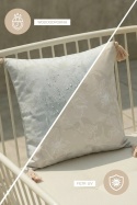 Poszewka ogrodowa Gaia Beige Flower 45x45 cm wodoodporna z filtrem UV