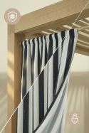 Grafitowa zasłona tarasowa STRIPES na taśmie marszczącej 140x220 cm wodoodporna odporna na UV do pergoli i altany