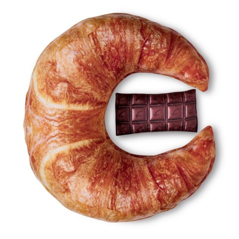 Duża poduszka podróżna w kształcie rogalika croissant z pluszu – dekoracyjny zagłówek do relaksu w domu i w podróży