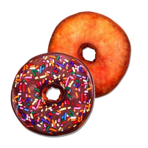 Poduszka donut 45 cm dwustronna - poduszka w kształcie pączka z posypką, dekoracja do pokoju dziecka