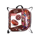 Poduszka donut 45 cm w opakowaniu – dekoracyjna poduszka w kształcie pączka z kolorową posypką