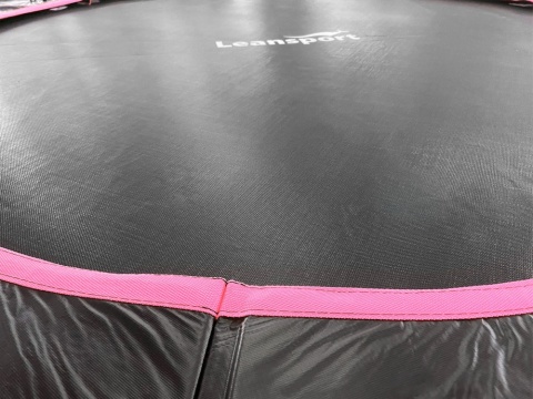 Wytrzymała mata do skakania w różowej trampolinie ogrodowej Leansport