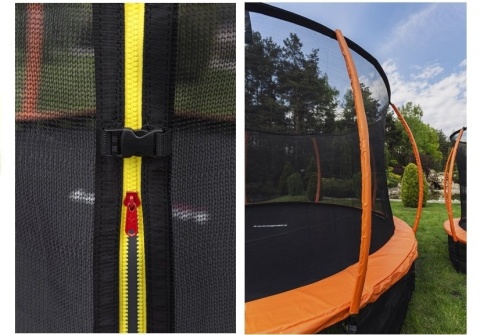Wysoka siatka bezpieczeństwa w trampolinie ogrodowej LEAN Sport Best