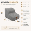 Schodki dla psa Milano Grey 60x40x40 cm – wymiary i najważniejsze cechy produktu