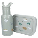 Lunchbox i bidon Kidzroom z dinozaurami – zestaw dla dzieci