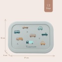 Wymiary silikonowego lunchboxa dla dzieci o pojemności 1,2 l
