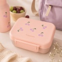 Różowy lunchbox Kidzroom w wisienki dla dziecka – pudełko śniadaniowe do szkoły i przedszkola