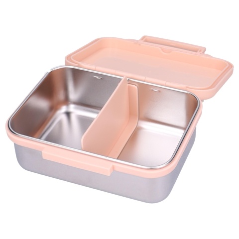 Lunchbox Kidzroom w wisienki ze stali nierdzewnej z wyjmowaną przegrodą