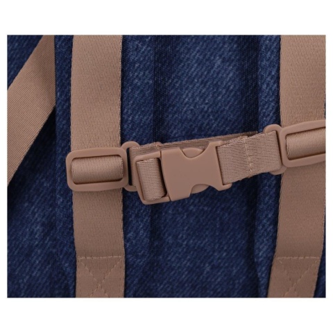Regulowany pas piersiowy w plecaku dziecięcym Kidzroom Cars Blue Jeans