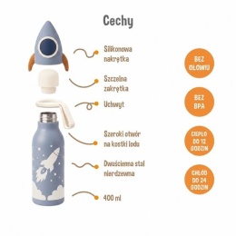 Butelka termiczna dla dziecka Rakieta 400 ml – cechy i właściwości