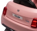 Tylne światła różowego samochodu na akumulator Fiat 500e dla dzieci