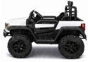 Białe terenowe auto na akumulator 4x4 22F – widok z boku