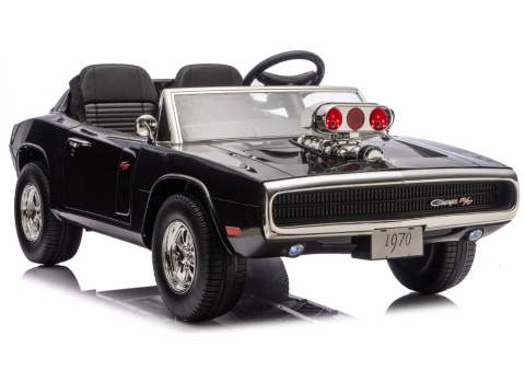 Czarny Dodge Charger R/T na akumulator dla dziecka