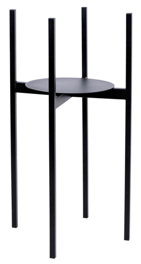 Czarny metalowy kwietnik stojący na rośliny 70 cm