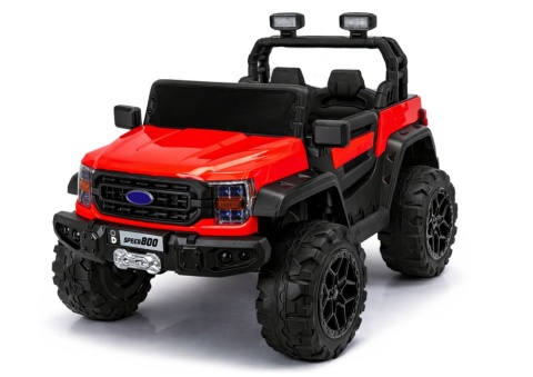 Czerwone auto terenowe na akumulator 4x4 22F dla dziecka