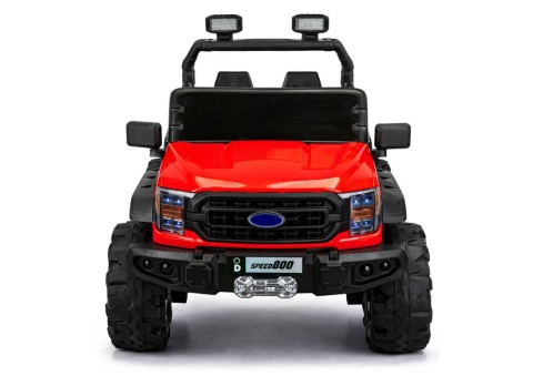 Czerwone auto na akumulator 4x4 22F – widok z przodu