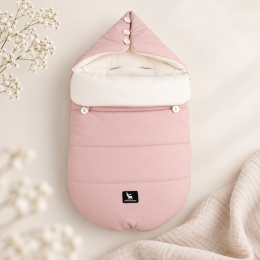 Różowy śpiworek do wózka Cottonmoose dla niemowlaka
