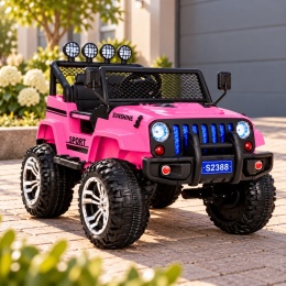Różowy Jeep S2388 na akumulator dla dzieci 4x45W